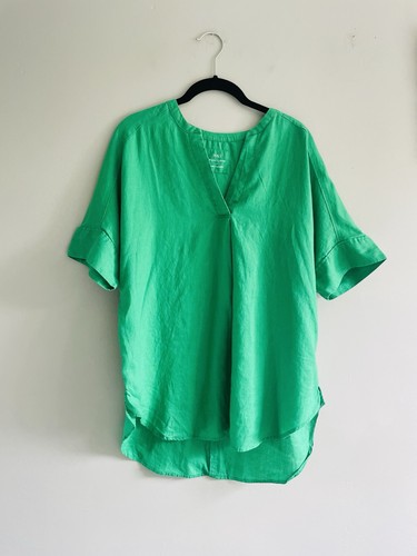 Vibrant green linen rich - linen,